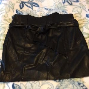 Faux leather skirt